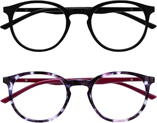 OPULIZE Met BB60-15 BB60-15 + 0.00 Pack of 2 Blue Light Block Glasses Computer Gaming Black Purple