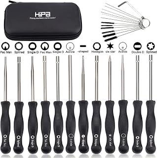 Biuhpa 12Pcs Carburettor Adjustment Tool Set with Carburetor Cleaning Brush | Splined/Pac Man/Double D for 2-Cycle Engine for Poulan Husqvarna STHIL Echo Trimmer Chainsaw