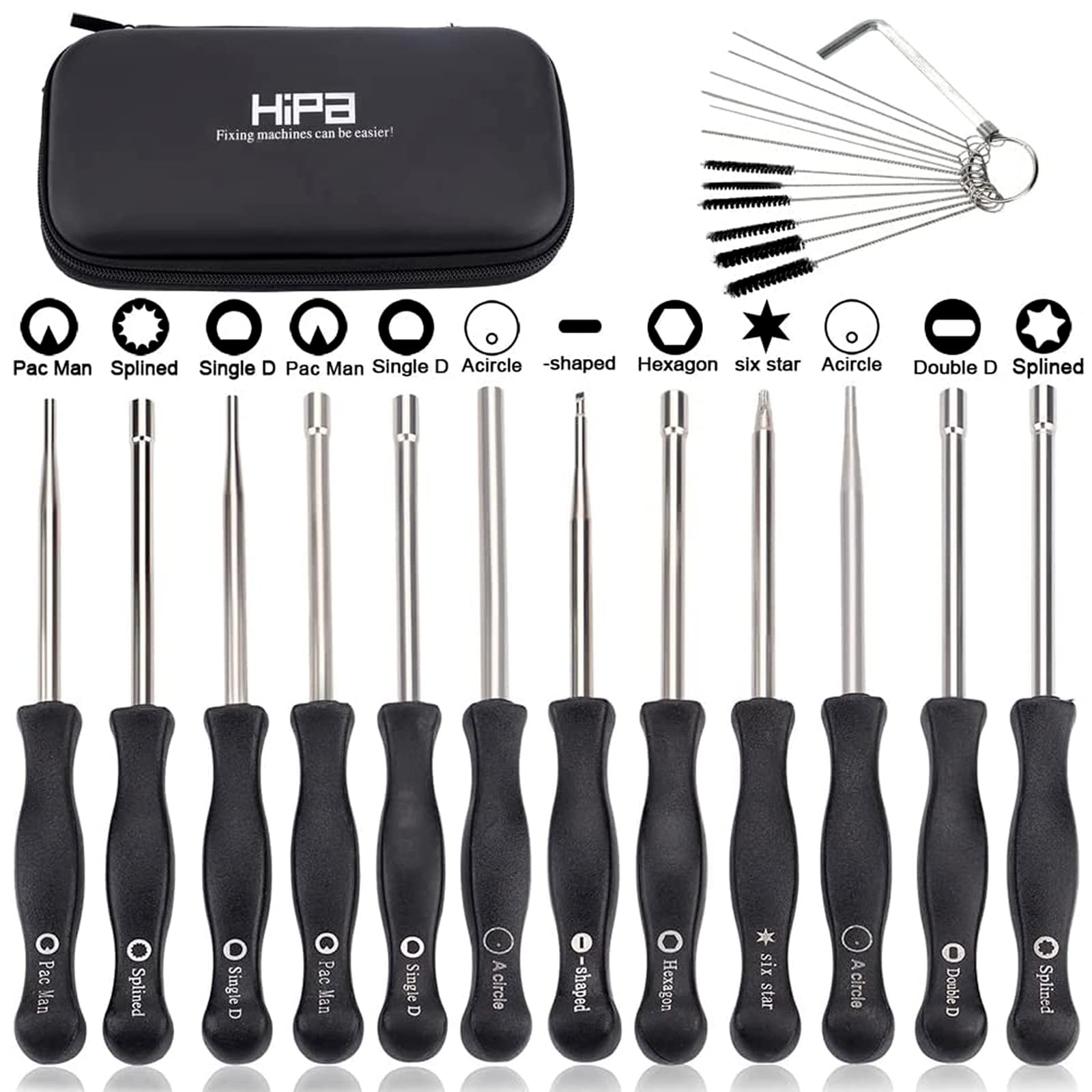 Biuhpa 12Pcs Carburettor Adjustment Tool Set with Carburetor Cleaning Brush | Sp