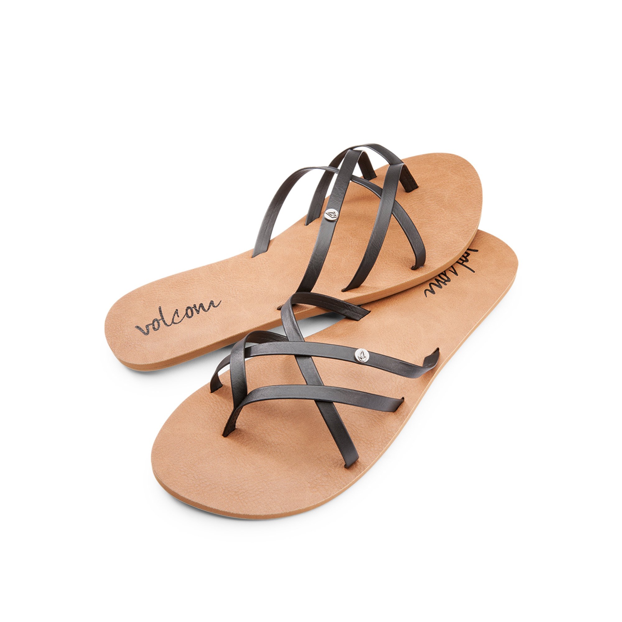 Volcom W0812005 / FOREVER AND EVER II Women's Sandals, Cute Tongs, black (black 