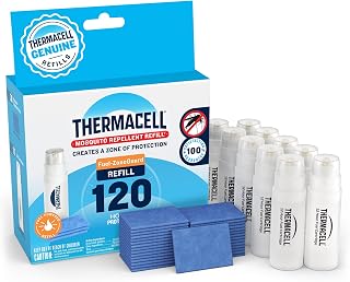 Thermacell Fuel-ZoneGuard Mosquito Repellent Refills, 120-Hr Value Pack | 15-FT Zone; 10x Fuel, 30x Mats; Outdoor Protection; Fuel Powered; Patio Shield; Bug Spray Alternative; Scent Free; DEET-Free