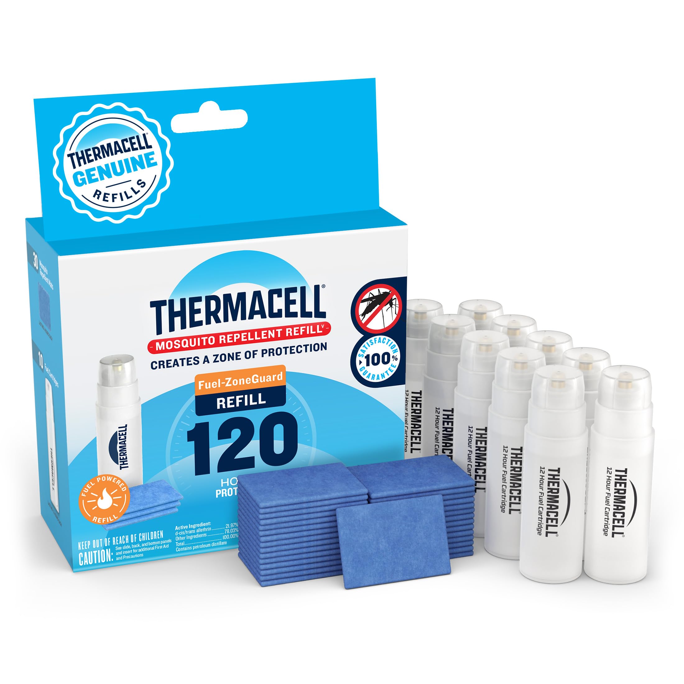 Thermacell Fuel-ZoneGuard Mosquito Repellent Refills, 120-Hr Value Pack | 15-FT 