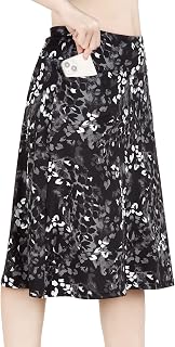 Modest Knee Length Skorts Women's Mid Length Athletic Skirt Active Running Skirt
