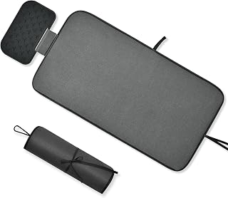 KINGBBOARD Ironing Mat, Ironing Pad for Tabletop with Iron Rest,31x16 Black | Large Iron Mat with 5 Layers of Thickening, Portable Iron Pad with High Temperature Resistant, Easy Storage for Travel & Dorm