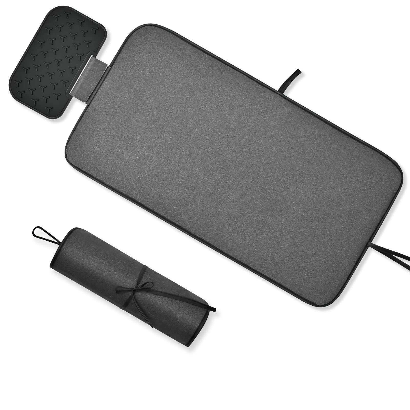 KINGBBOARD Ironing Mat, Ironing Pad for Tabletop with Iron Rest,31x16 Black | La