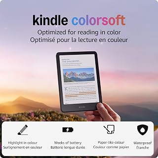 Amazon Kindle Colorsoft 16 GB (2024 model) – With color display that brings covers and content to life, now highlight in color – Black