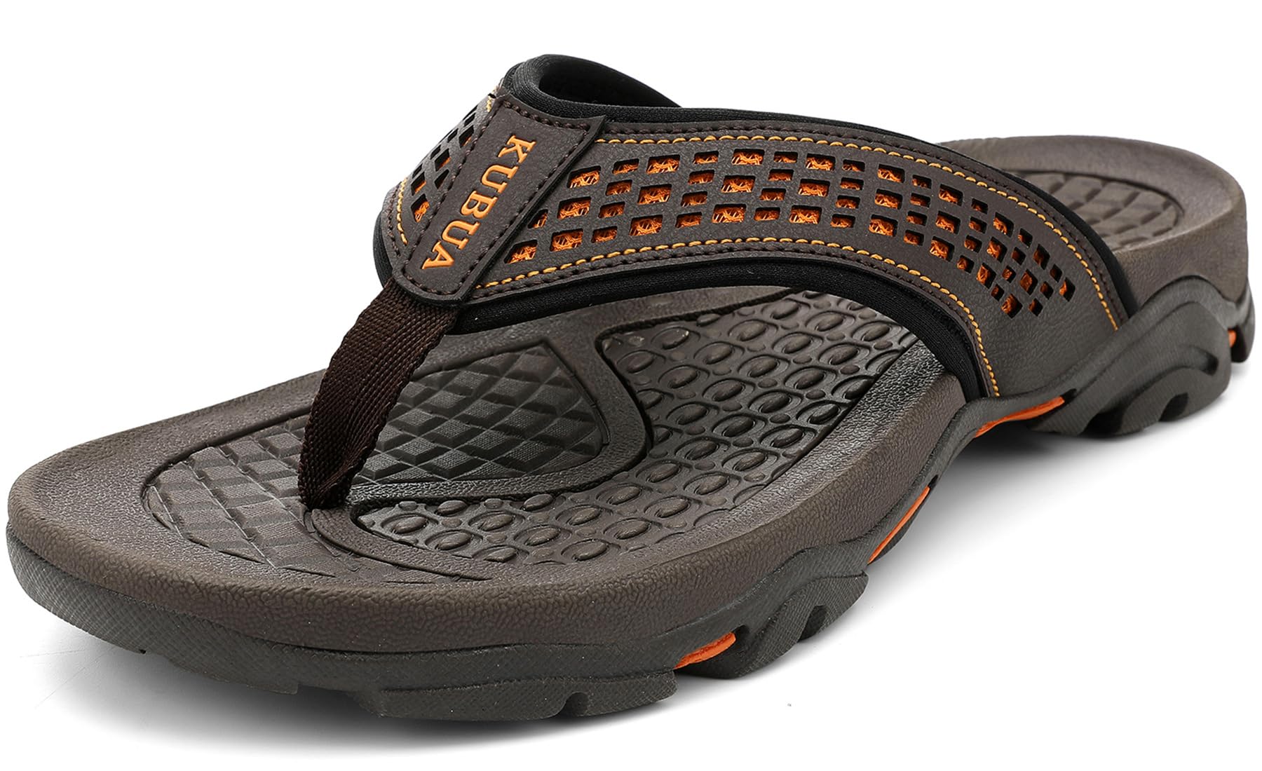 KUBUA Mens Beach Flip Flops Flip Flops Water Sandals Outdoor Athletic Sandals