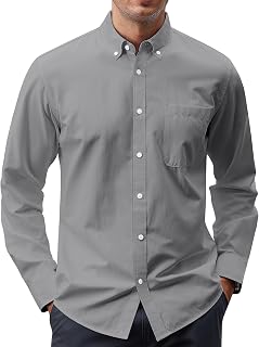 J.VER Men's Pantalones de Pijama Button Down Shirt