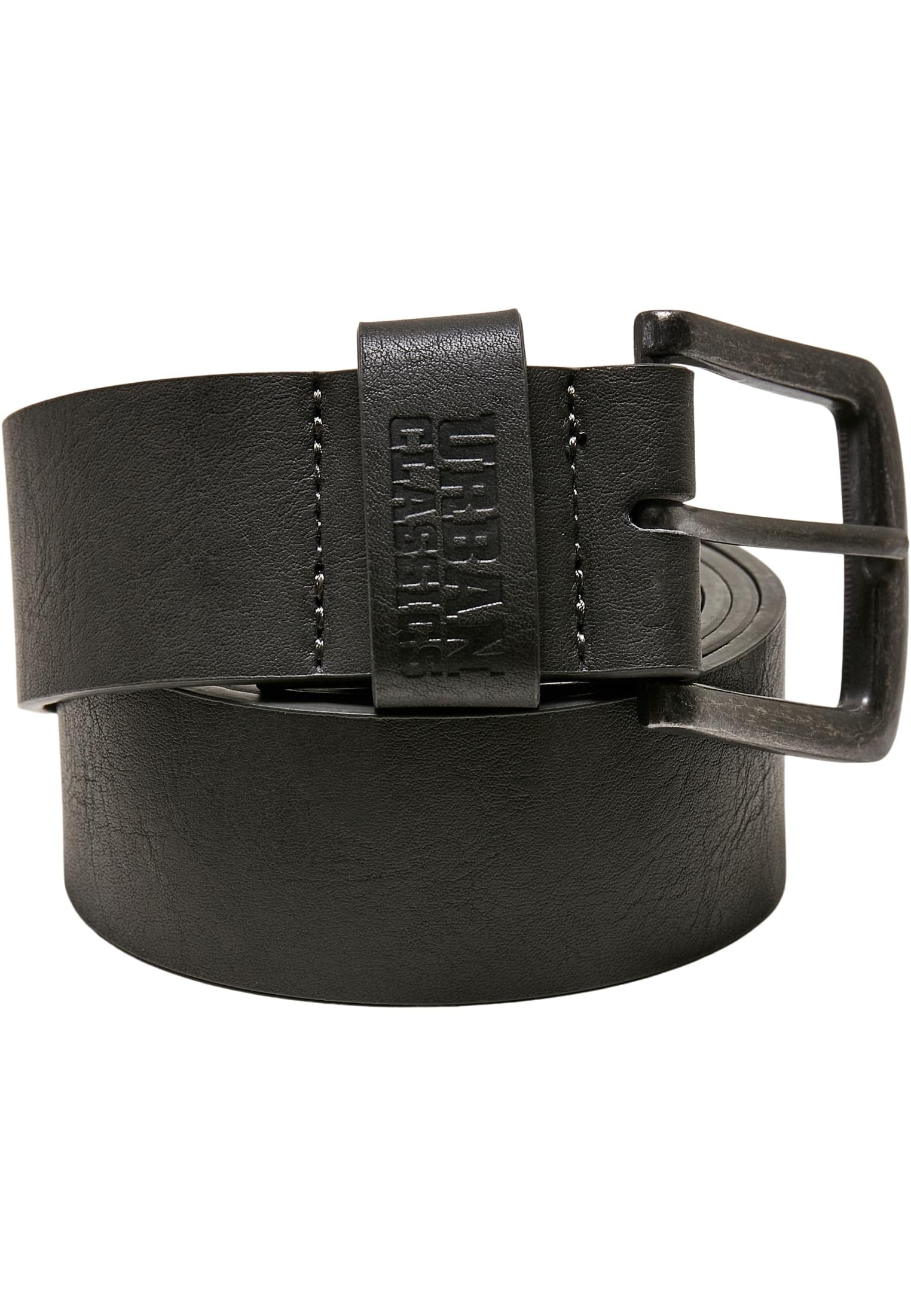 URBAN CLASSICS Unisex Leather Belt, Faux Leather Belt with Buckle Pin Fastening,