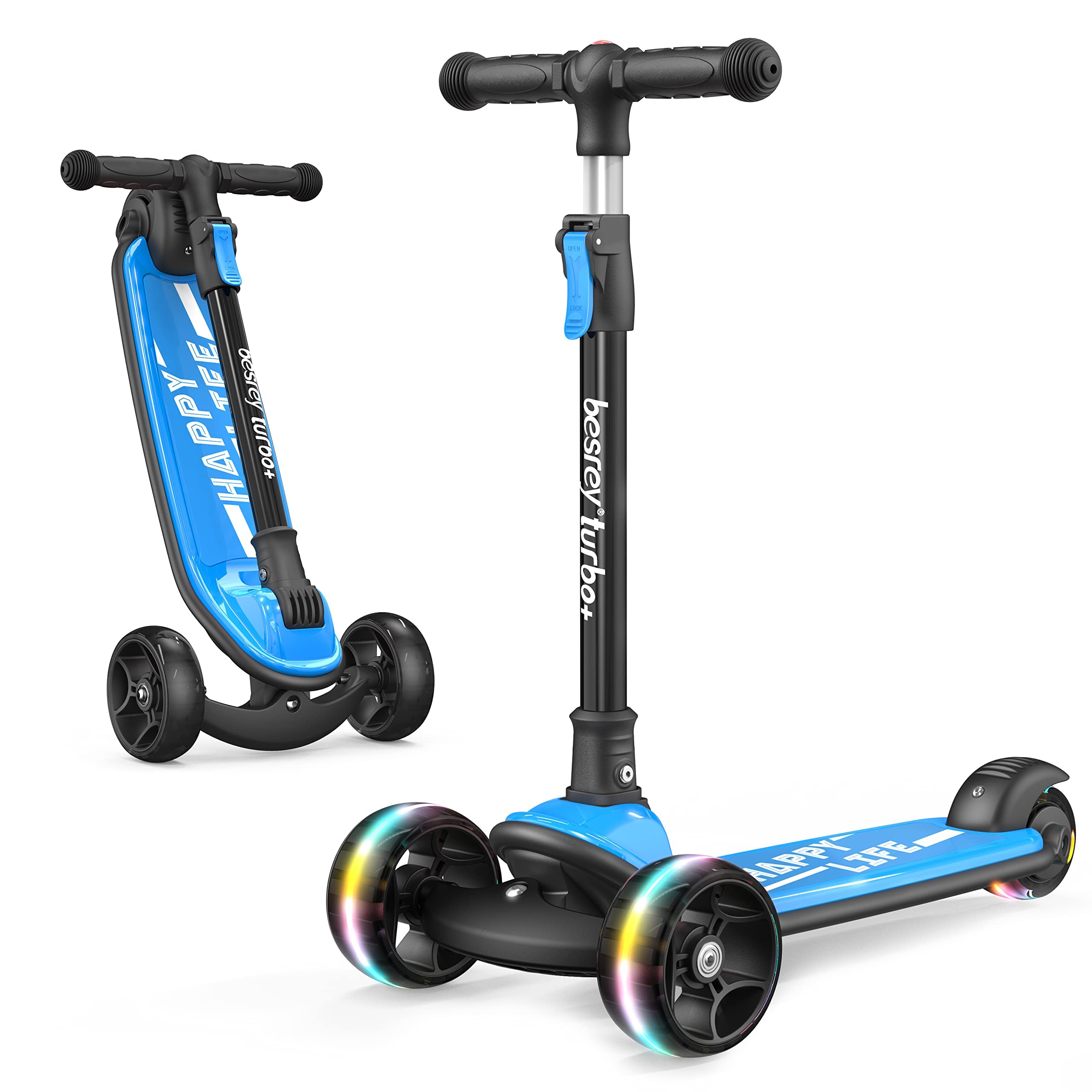 besrey Kick Scooter for Kids Ages 3-10, 3 Wheel Scooter for Kids with Adjustable