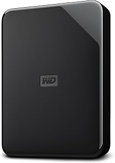 WD 5TB Elements Ae, Portable External Hard Drive, USB SuperSpeed 3.2 Gen 1/USB 3.0, Plug-and-Play Storage Expansion, Formatted for Windows, Black