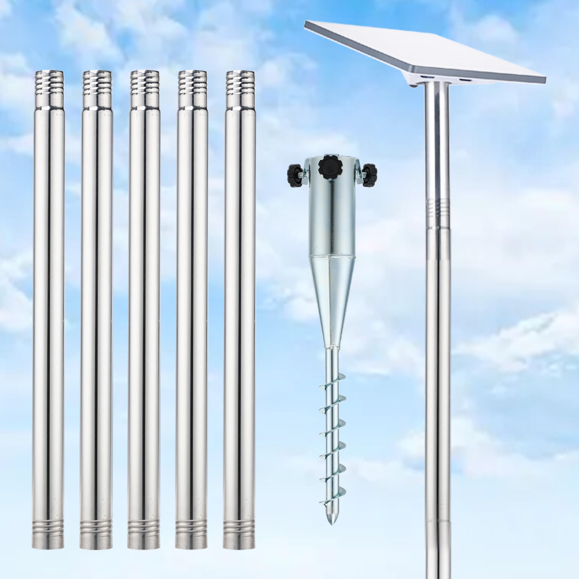 Starlink Mini Pole Mount Kit, Starlink Pole Mount, 10FT Ground Mounting Kit | 1.