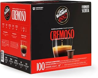 Caffè Vergnano 1882 - Nespresso Compatible Capsules, Creamy | Pack of 100 capsules
