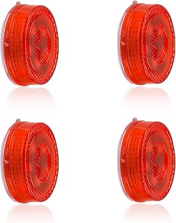 4 PCS Wireless Car Door LED Warning Lights, 5 LED Roadside Strobe Lamp for Anti Rear End Collision, Universal Flashing Safety Signal Light for Sedans SUVs Trucks Vans (Red)