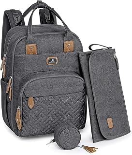 Dikaslon Baby Changing Bags Backpack, Large Baby Bag, 19 Pockets, Outdoors | Waterproof Large Baby Bags Travel Baby Diaper Bags for Boys Girls Moms Dads, Baby Shower Gifts Newborn Essentials Must Haves