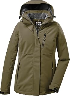 Killtec KOW 140 WMN Jckt Women's Outdoor Jacket, Functional Jacket with Detachable Hood, Waterproof, Windproof, Breathable