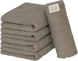 Towel Laboratory [Light Reason] #006 Face Towel, Broom Brown, Warm Gray, Set of 5, Quick Drying, Thin, Easy to Wring Fast, Absorbent, Durable, 100% Cotton, 305 GSM JapanTechnology