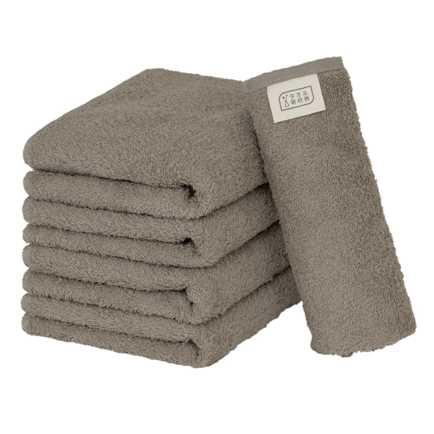 Towel Laboratory [Light Reason] #006 Face Towel, Broom Brown, Warm Gray, Set of 