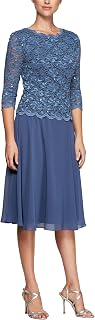 Alex Tea Length Sequin Mock Dress (Petite And Regular) Women's Special Occasion Dress