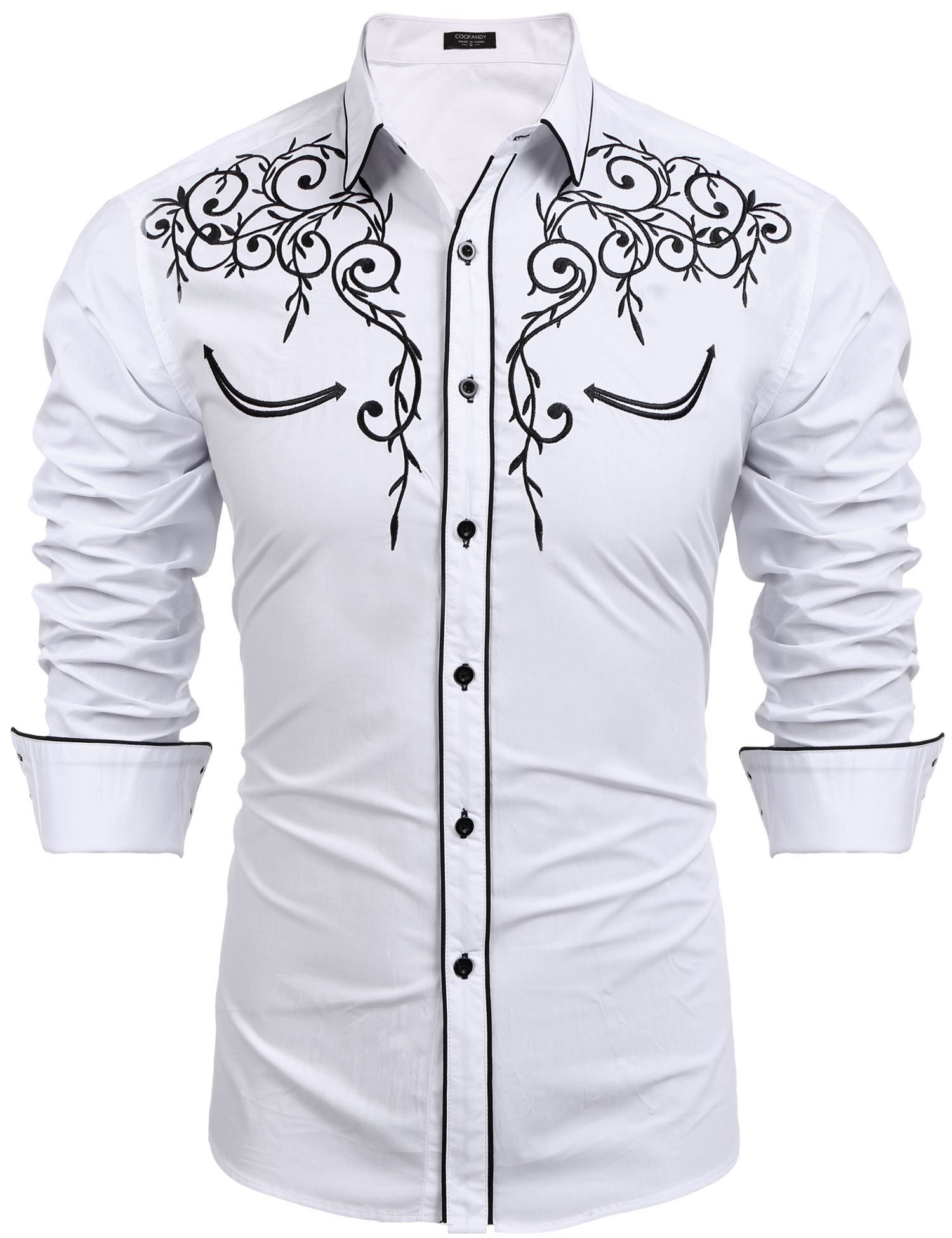 COOFANDY SHIRT メンズ US サイズ: M カラー: ホワイト