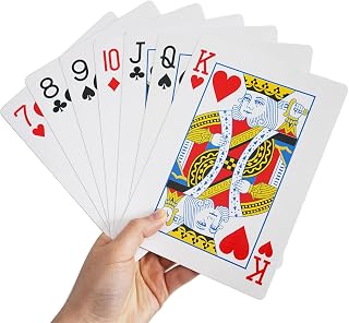 Yuanhe Jumbo Large Playing Cards - Giant Deck of Cards Oversized Full Deck Huge Poker for Casino Party Decorations, 5x7 inch