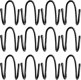 12PCS Fence Hooks - Black Chain Link Fence Hangers for Pool Poles, Nets, Brushes, Skimmers, Vacuum Hoses, Leaf Rakes