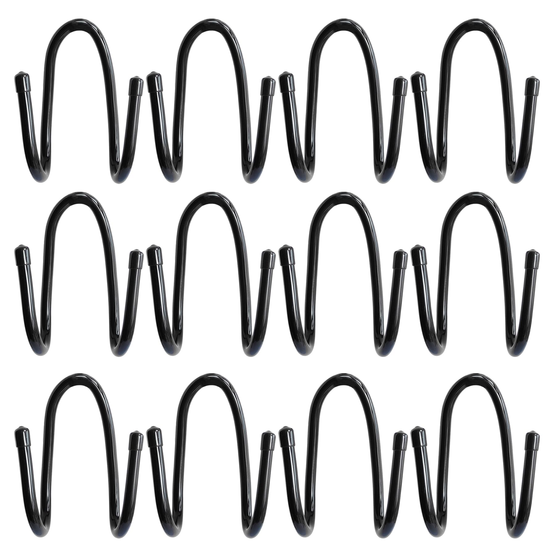 12PCS Fence Hooks - Black Chain Link Fence Hangers for Pool Poles, Nets, Brushes