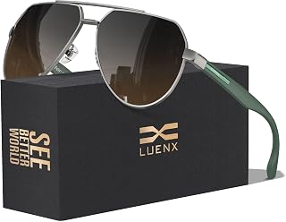 LUENX Aviator Polarized Sunglasses Men Women Classic UV400 Driving
