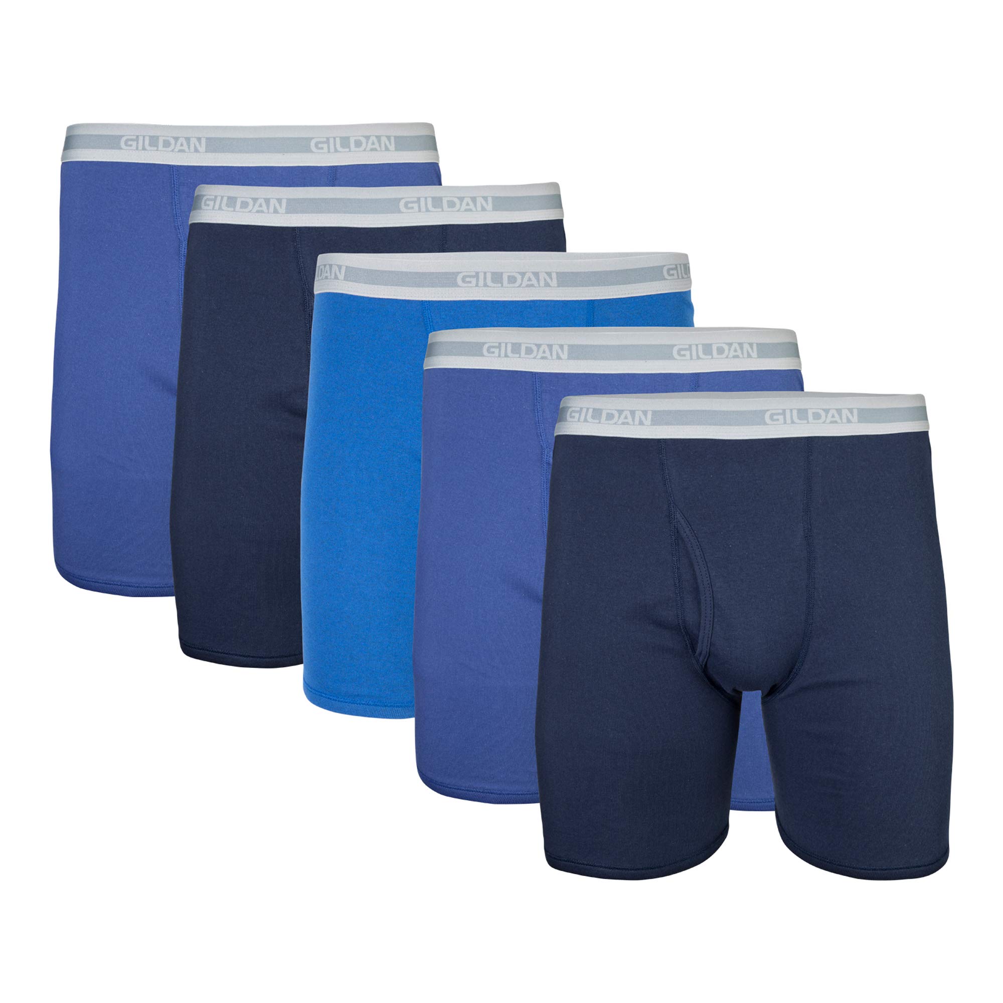 Gildan Men's Boxer Shorts Regular Leg Multiple Pack (5 Pack)