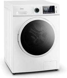 Midea Washer Dryer Combo 2.7 Cu.ft 24" All-in-One Front Load 1400 RPM White | Ventless Full-Automatic, Steam Care, Overnight Dry, 16 Wash Cycles