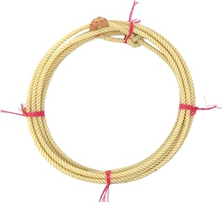 AJ Tack Wholesale Supreme Western Kid's Rodeo 20' Lariat Rope with Leather Burner Made in USA