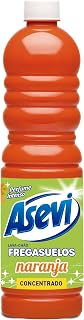 Asevi Floor Mop Scented Orange 1L pH Neutral for All Soils | Concentrated formula with citrus scents for effective and rinse-free floor cleaning