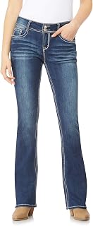 WallFlower Women's Straight Instastretch Legendary Classic Jeans with Boot Cut