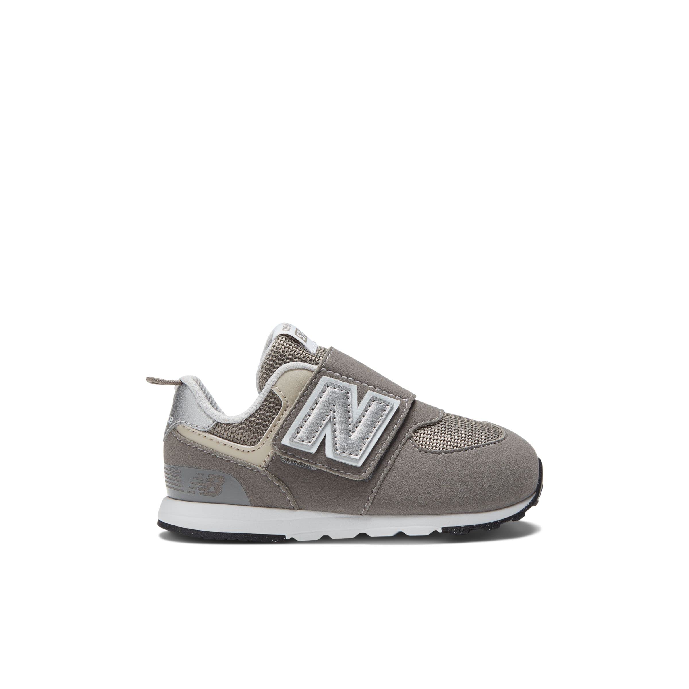 New Balance Little Kids Shoes 574 NEW-B Hook & Loop, Rain Cloud, 8/W