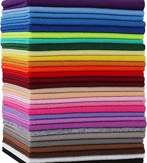 XSEINO 30PCS 8" x 12" 1.4 mm Thick Soft Felt Sheets,30 Assorted Multicolour Series Soft Felt Sheets for DIY Craft Sewing Squares Nonwoven Patchwork