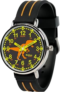 Kiddus Learning Clock for Children, Educational Clock for Children from 5 Years, 3ATM, Analogue for Learning the Time, Japanese Mechanism