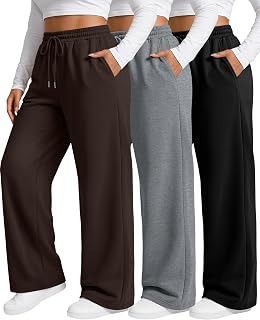 Neer 3 Pack Women's Plus Size Wide Leg Sweatpants Baggy Joggers