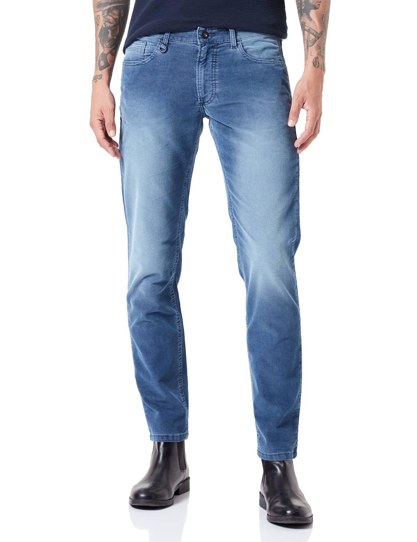 camel active Men's Slim Fit Corduroy Trousers Madison Jeans