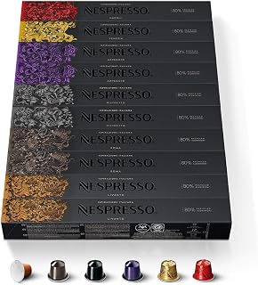 Original Nespresso Capsules – Italian Inspiration Selection of 100 Nespresso Coffee Capsules, Intensity from 6 to 13 (out of 13), Original Line, Recyclable Capsules Nespresso