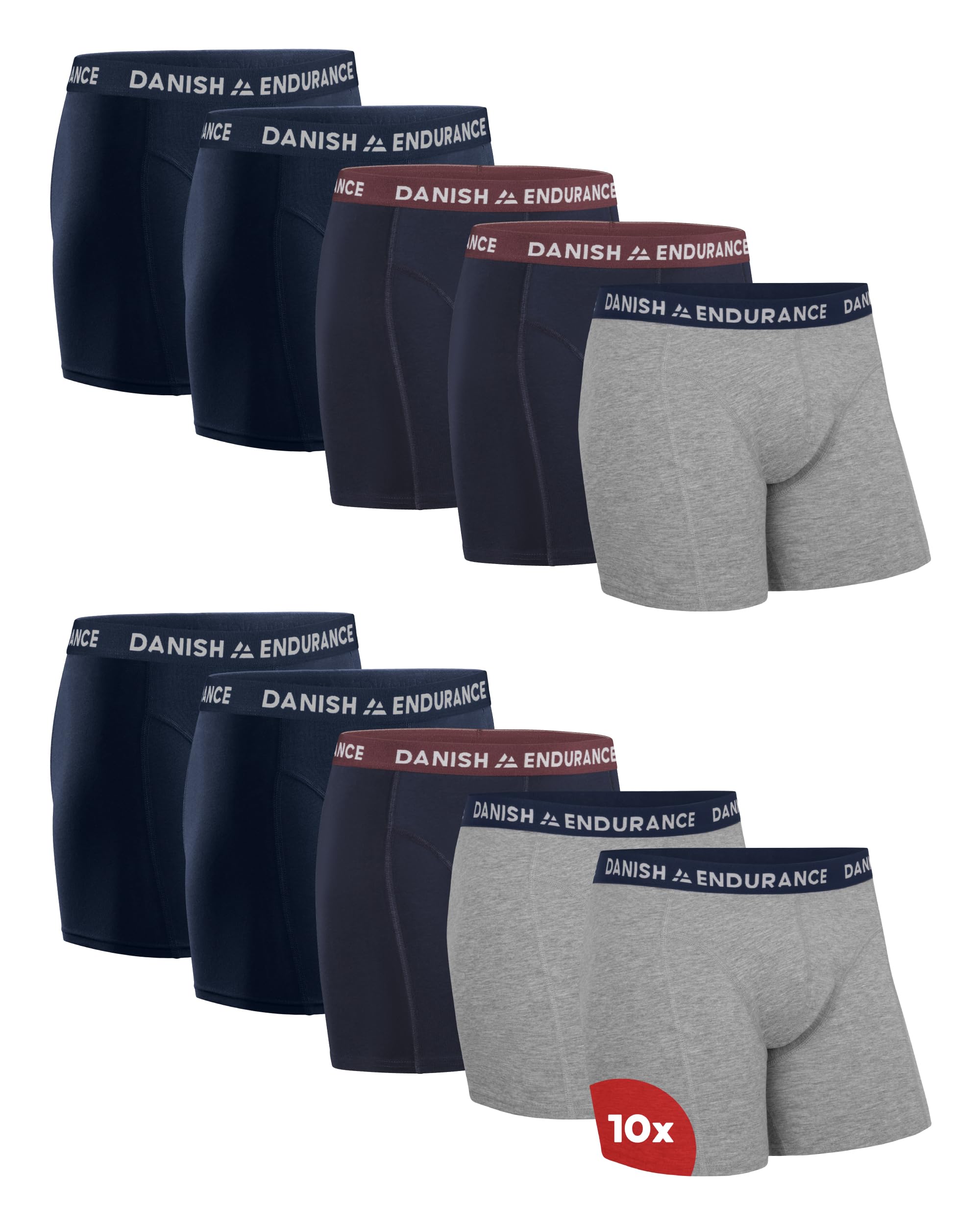 DANISH ENDURANCE Cotton Boxers for Men with Optional Fly, Mens Boxers Shorts Mul