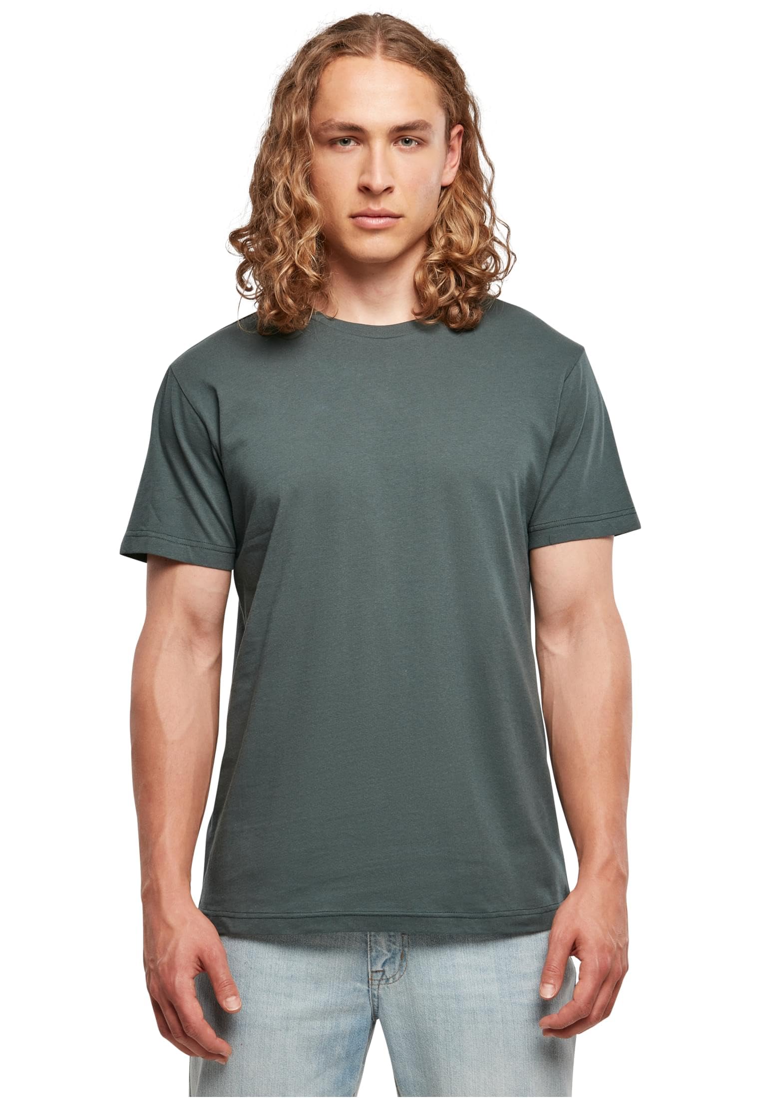 Build Your Brand Men's Basic Round Neck T-Shirt Pack of 1/3/5