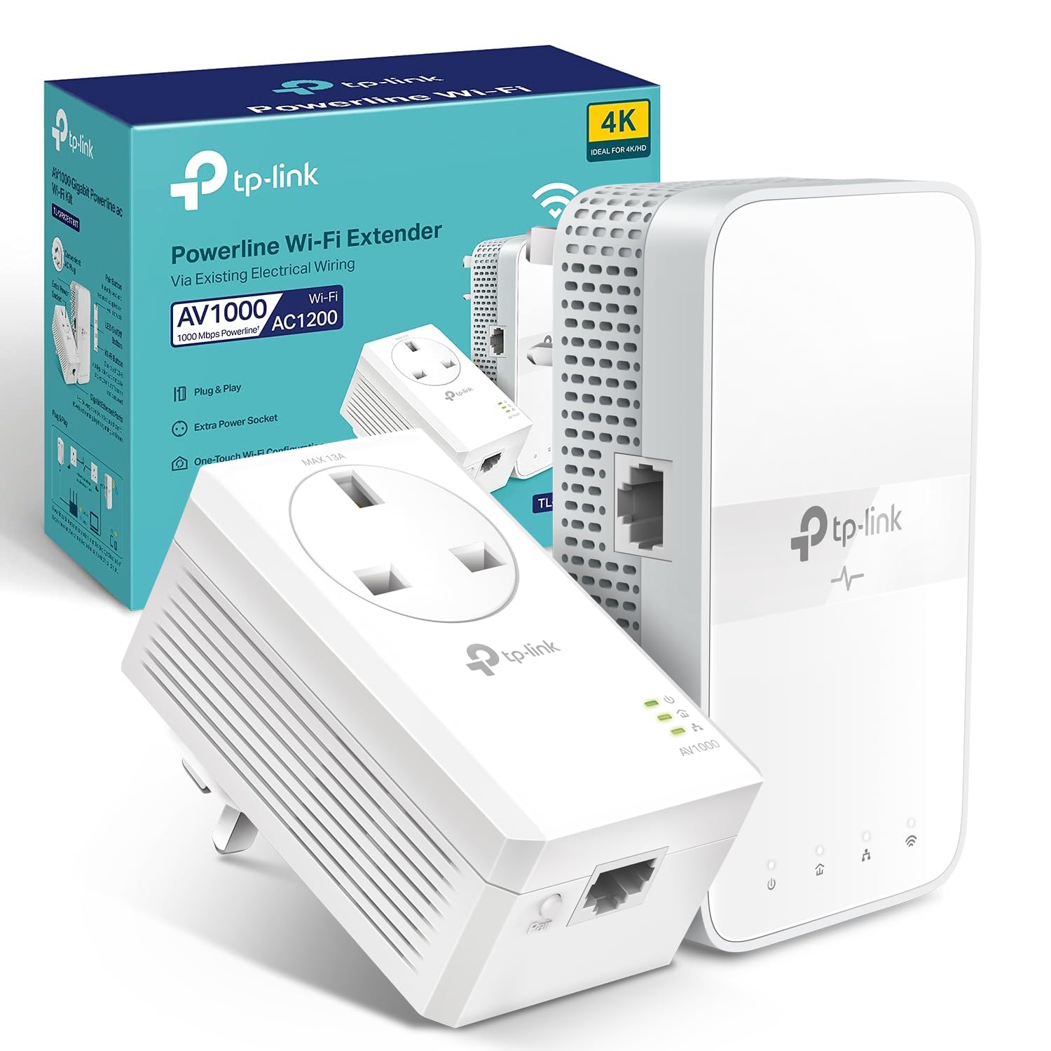 TP-Link TL-WPA7617 KIT AV1000 Powerline Adapter, AC1200 Dual Band WiFi Extender,