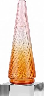 Thread Borosilicate Glass Cone Component - Precision Geometric Glass Art Supply for DIY Crafting, Stained Glass Making (Red)