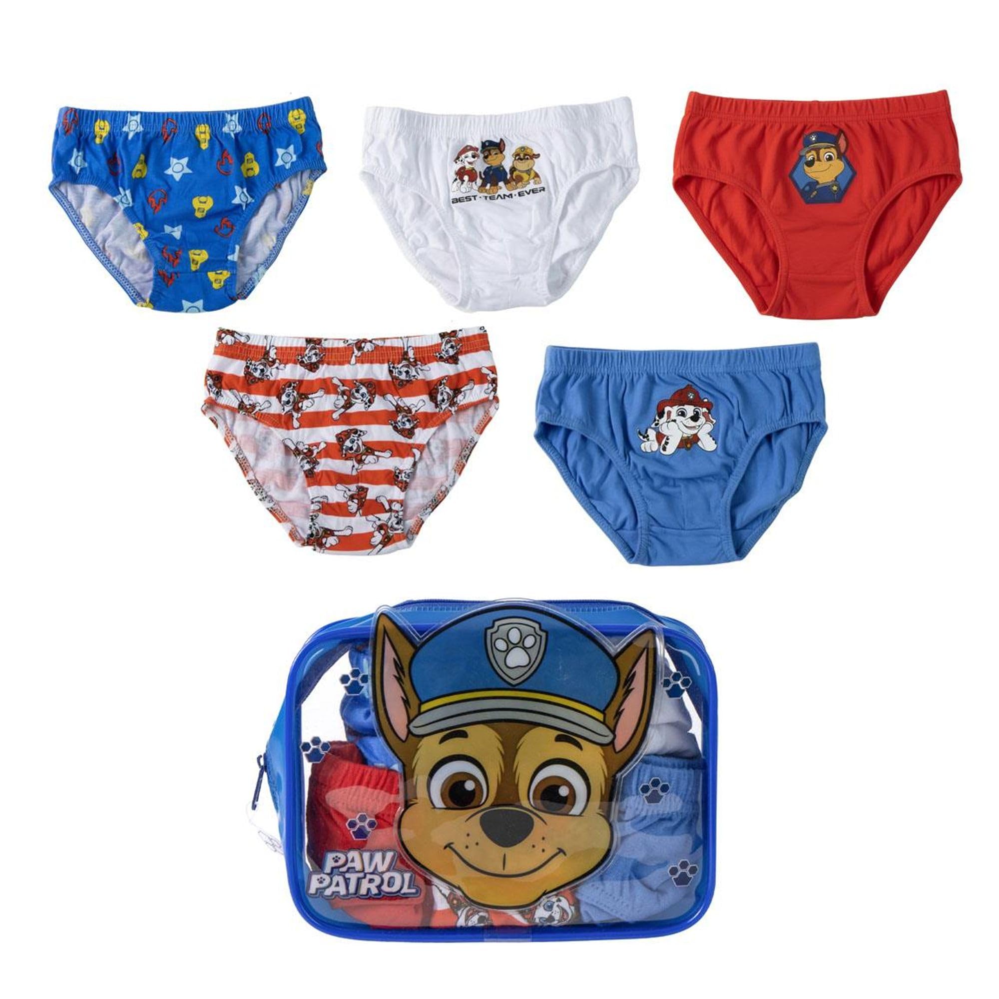Pack of 5 Paw Patrol Briefs and Toiletry Bag – Girls' Underwear Soft and Breatha
