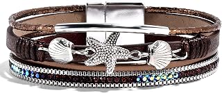 VIBILIA Boho Leather Wrap Bracelets for Women Multi-Layer Bracelets