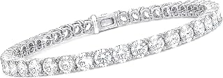 14K Gold and Silver 1 Ct to 20 Ct Lab Grown Diamond Tennis Bracelet