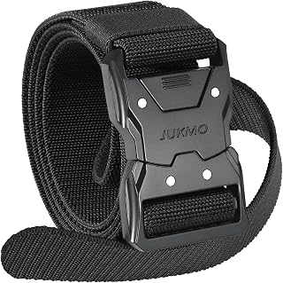JUKMO Quick Release Tactical Belt Military 3.8 cm Nylon Work Hiking