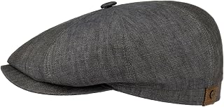 Stetson Hatteras Linen Flat Cap Cotton Lining Newsboy Cap UV 40+ Sun Protection Men Women Spring Summer