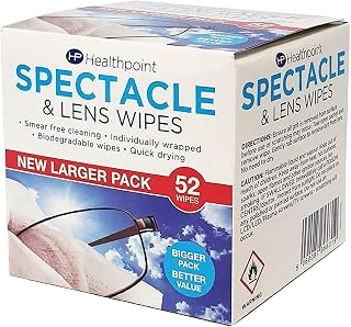 Healthpoint Spectacle Wipes Extra Value 6 Packs of 52 = 312 Wipes