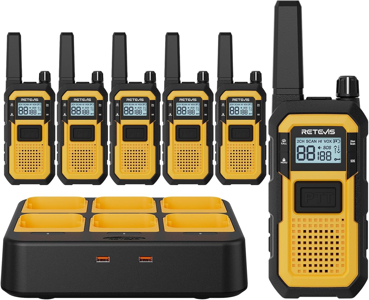 Retevis RB48 Waterproof Military-Standard 2 Way Radios Long Range | IP67, Floati